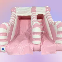 5ft Platform Pink And White Candy Twist Slide