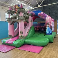 Princess Bouncy Castle With Rapunzel Tower Slide