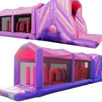 50ft Pink And Purple Obstacle Course