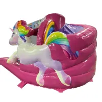 3d Unicorn Bouncy Castle With Slide For Hire In Sleaford Lincolnshire