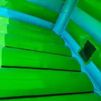 Construction Themed Green And Blue Castle