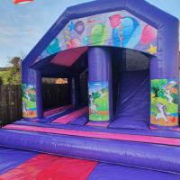 Disco Play N Slide Bouncy Castle - Unicorn Theme