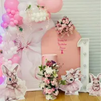 Led Numbers With Balloon Arch And Party Decor Backdrops