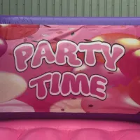 Pink Party Time Bouncy Castle