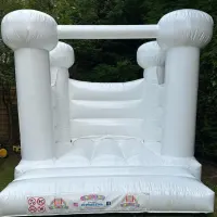 White 10ft X 12ft Bouncy Castle