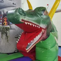 3d Dragons Lair Bouncy Castle With Slide