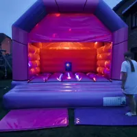 Pink And Purple Adult Disco Bouncy Castle