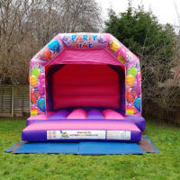 Pink Party Time Bouncy Castle