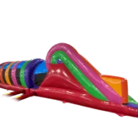 45ft Spiral Multi Coloured Obstacle Course