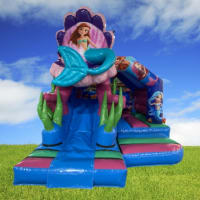 Mermaid 3d Castle With Slide Front View