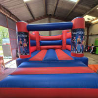 Red And Blue K- Pop Demon Hunters H Frame Bouncy Castle