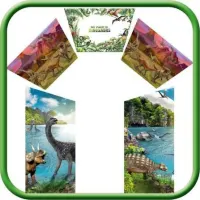 12ft X 18ft Blue And Green Combi - Planet Of Dinosaurs Artwork