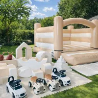 White And Tan Castle And Soft Play Package