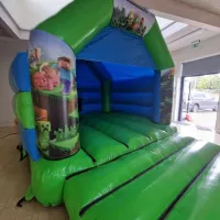 Green Minecraft Bouncy Castle