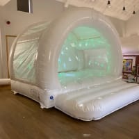 White Curved Bouncy Castle