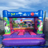 H Frame Unicorn Bouncy Castle