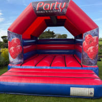 Wide Red And Blue Bouncy Castle 12ft X 15ft