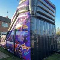 10ft Platform Black And Purple Graffiti Garden Slide