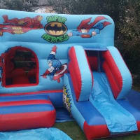 Super Hero Bouncy Castle Slide