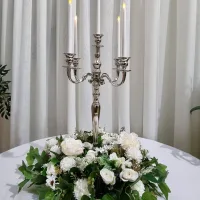 Green Foliage And White Flowers Wreath