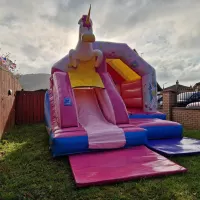 Unicorn Theme 3d 15x12ft Combo Castle