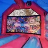 Green And Blue - Bouncy Castle With Slide 12ft X 18ft