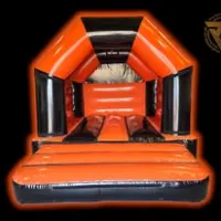 Black And Orange Bouncy Castle