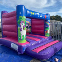 H Frame Unicorn Bouncy Castle