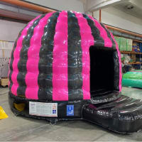 Glitter Mini Dome Pink And Black