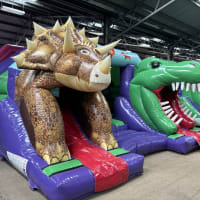 Double Dino Bouncy Castle
