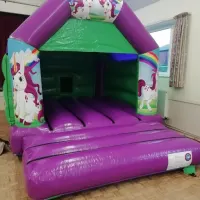 1b Green Unicorn A Frame Bouncy Castle