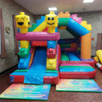 15ft X 12ft 3d Building Bricks Slide Castle