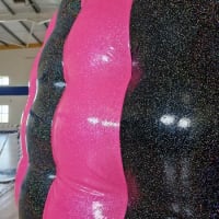 Glitter Pink Black Disco Dome