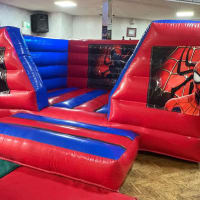 15ft X 12ft Blue And Red Box Indoor Castle - Spiderman New Theme