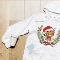 Christmas Tiger Design Embroidered