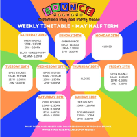 May Half Term Bookings - Saturday 23rd - Sun 31st May