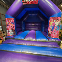 Blue And Purple A Frame Bouncy Castle K-pop Demon Hunters