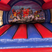 3d Superhero Bouncy Castle