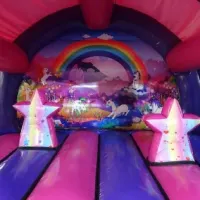 Curved Unicorn Bouncy Castle