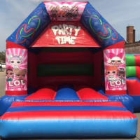 14 X17 A Frame Red And Blue Slide Bounce Combi Castle