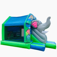 13ft X 18ft Bouncy Castle Slide 3d Elephant Combo