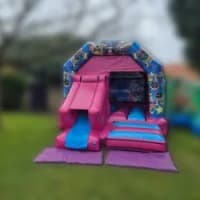 Green And Blue - Bouncy Castle With Slide 12ft X 18ft