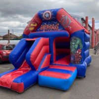 17x12x10ft High A Frame Red And Blue Front Slide Bouncy Combi Castle