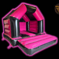 Lilo And Stitch 12ft X 14ft - Black And Pink Bouncy Castle