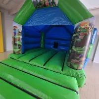 Green Minecraft Bouncy Castle