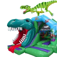 Monster Truck And Kids Bouncy Castle With A Slide