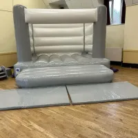 12x12ft White And Grey Bouncy Castle