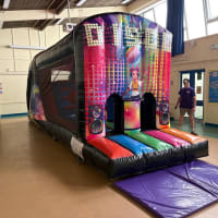 Multicoloured Inflatable Obstacle Course Hire Rochford And Hockley