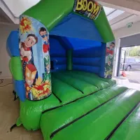 Boom Superhero Green Bouncy Castle