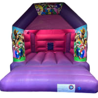 Pink And Purple Bouncy Castle 11ft X 15ft